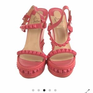 Christian Louboutin Vibrant Pink Platform Sandals